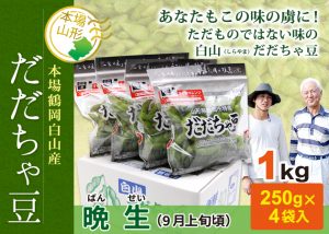 與惣兵衛白山だだちゃ豆(晩生)1.0kg
