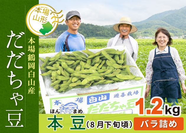 藤左ヱ門 白山だだちゃ豆（本豆）ばら詰め1.2kg［クール便］購入ページへ