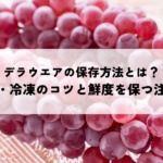 デラウエアの保存方法とは？冷蔵・冷凍のコツと鮮度を保つ注意点の記事へ